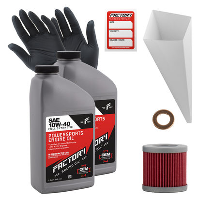 Factory Racing Parts SAE 10W-40 2qt Oil Change Kit Fits Suzuki Quadracer LT-R450
