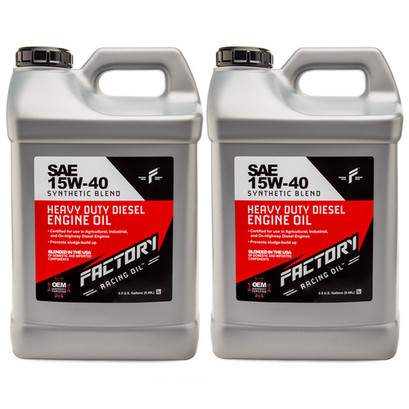 Factory Racing Oil SAE 15W-40 Synthetic Blend Diesel Eng Oil API CK-4 5 Gallon Factory Racing Oil SAE 15W-40 Synthetic Blend Diesel Eng Oil API CK-4 5 Gallon