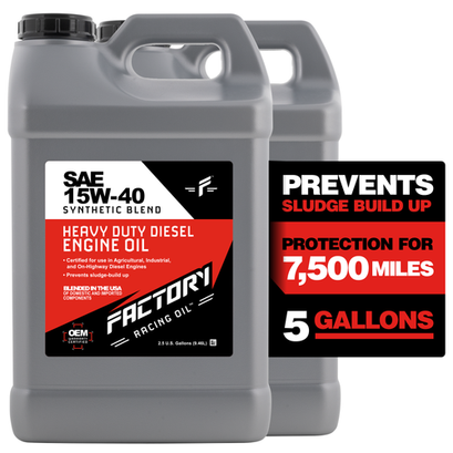 Factory Racing Oil SAE 15W-40 Synthetic Blend Diesel Eng Oil API CK-4 5 Gallon Factory Racing Oil SAE 15W-40 Synthetic Blend Diesel Eng Oil API CK-4 5 Gallon