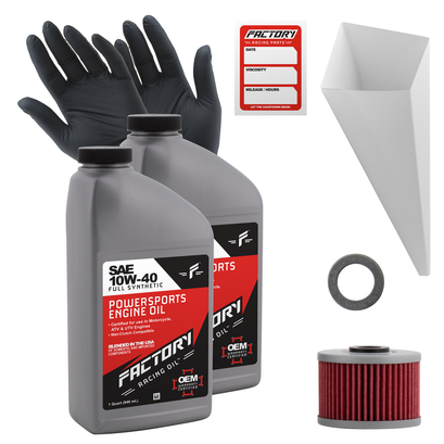 Factory Racing Parts SAE 10W-40 2qt Oil Change Kit Fits Kawasaki KLX450R KL250G Factory Racing Parts SAE 10W-40 2qt Oil Change Kit Fits Kawasaki KLX450R KL250G