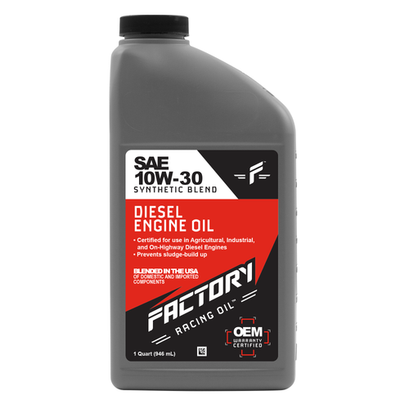 Factory Racing Parts 10W-30 Synthetic Blend 4 Quart Oil Change Kit for Kubota Factory Racing Parts 10W-30 Synthetic Blend 4 Quart Oil Change Kit for Kubota