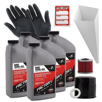 Factory Racing Parts 10W40 5Qt Oil Change Kit Fits Honda CRF1000L RVT1000R VF750 Factory Racing Parts 10W40 5Qt Oil Change Kit Fits Honda CRF1000L RVT1000R VF750