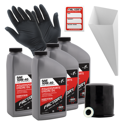 Factory Racing Parts 10W40 4Qt Oil Change Kit Fits Kawasaki ZX636 ZX1000 KRF1000 Factory Racing Parts 10W40 4Qt Oil Change Kit Fits Kawasaki ZX636 ZX1000 KRF1000