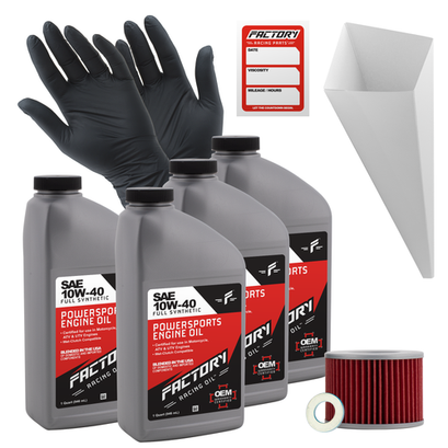 Factory Racing Parts 10W40 4Qt Oil Change Kit Fits Kawasaki ZX600 ZX1000 ZXR1200 Factory Racing Parts 10W40 4Qt Oil Change Kit Fits Kawasaki ZX600 ZX1000 ZXR1200