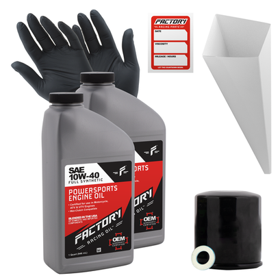 Factory Racing Parts 10W40 2Qt Oil Change Kit Fits Kawasaki KVF360 KVF650 KVF700 Factory Racing Parts 10W40 2Qt Oil Change Kit Fits Kawasaki KVF360 KVF650 KVF700