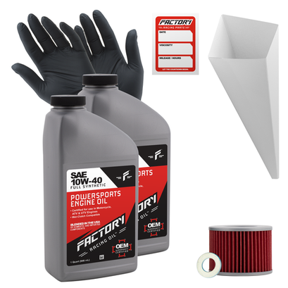 Factory Racing Parts 10W40 2Qt Oil Change Kit Fits Kawasaki KL250 EX250 Factory Racing Parts 10W40 2Qt Oil Change Kit Fits Kawasaki KL250 EX250