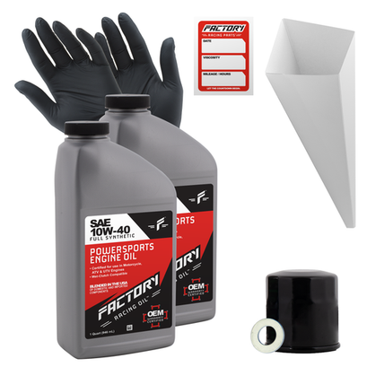 Factory Racing Parts 10W40 2Qt Oil Change Kit Fits Kawasaki KAF400 Mule 600/610 Factory Racing Parts 10W40 2Qt Oil Change Kit Fits Kawasaki KAF400 Mule 600/610