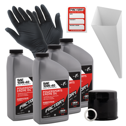 Factory Racing Parts 10W40 4Qt Oil Change Kit Fits Kawasaki KAF950 Mule Factory Racing Parts 10W40 4Qt Oil Change Kit Fits Kawasaki KAF950 Mule