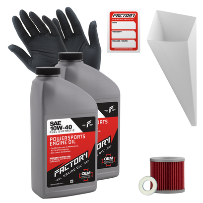 Factory Racing Parts 10W40 2Qt Oil Change Kit Fits Kawasaki EX305 GPZ305 Factory Racing Parts 10W40 2Qt Oil Change Kit Fits Kawasaki EX305 GPZ305
