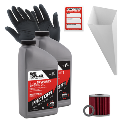 Factory Racing Parts 10W40 2Qt Oil Change Kit Fits Kawasaki KL250 KLR250 Factory Racing Parts 10W40 2Qt Oil Change Kit Fits Kawasaki KL250 KLR250