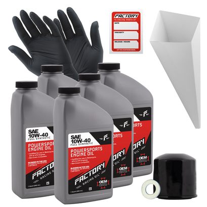 Factory Racing Parts 10W40 5Qt Oil Change Kit Fits Kawasaki VN700 VN750 Vulcan Factory Racing Parts 10W40 5Qt Oil Change Kit Fits Kawasaki VN700 VN750 Vulcan