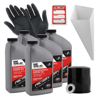 Factory Racing Parts 10W40 5Qt Oil Change Kit Fits Kawasaki KAF700 Mule Pro-MX Factory Racing Parts 10W40 5Qt Oil Change Kit Fits Kawasaki KAF700 Mule Pro-MX