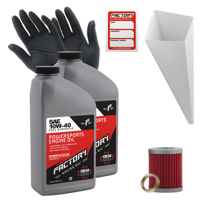 Factory Racing Parts 10W40 2Qt Oil Change Kit Fits Kawasaki KLX125, KLX125L Factory Racing Parts 10W40 2Qt Oil Change Kit Fits Kawasaki KLX125, KLX125L