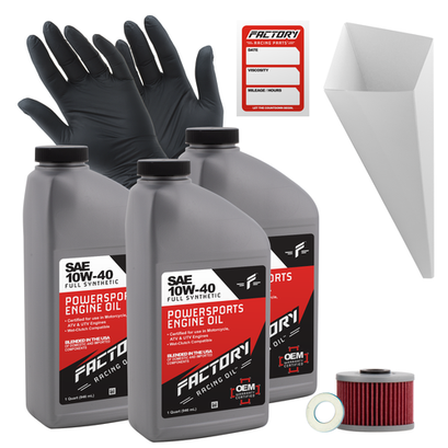 Factory Racing Parts 10W40 3Qt Oil Change Kit Fits Kawasaki Z250SL 2014-2018 Factory Racing Parts 10W40 3Qt Oil Change Kit Fits Kawasaki Z250SL 2014-2018
