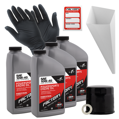 Factory Racing Parts 10W40 4Qt Oil Change Kit Fits Suzuki GSX650F GSX750 GSF1200 Factory Racing Parts 10W40 4Qt Oil Change Kit Fits Suzuki GSX650F GSX750 GSF1200
