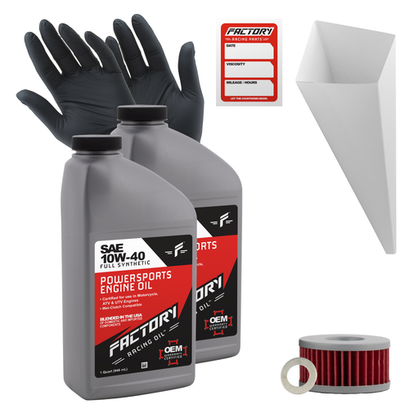 Factory Racing Parts 10W40 2Qt Oil Change Kit Fits Suzuki DR250S, TU250X, DR350 Factory Racing Parts 10W40 2Qt Oil Change Kit Fits Suzuki DR250S, TU250X, DR350