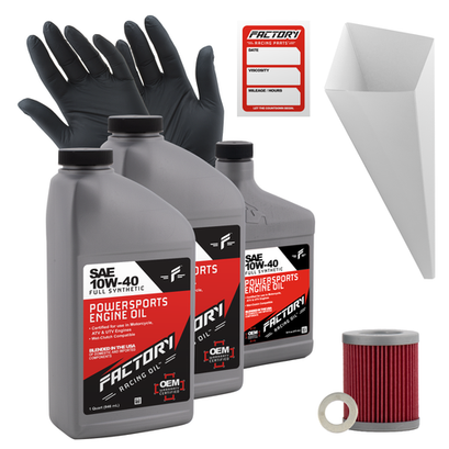Factory Racing Parts 10W40 2.5Qt Oil Change Kit Fits Suzuki LT230 LT-F250 Factory Racing Parts 10W40 2.5Qt Oil Change Kit Fits Suzuki LT230 LT-F250