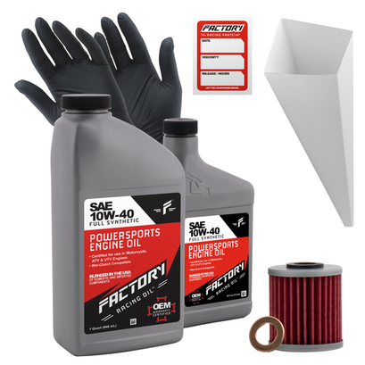 Factory Racing Parts 10W40 1.5Qt Oil Change Kit Fits Suzuki RMX450Z, RM-Z450 Factory Racing Parts 10W40 1.5Qt Oil Change Kit Fits Suzuki RMX450Z, RM-Z450