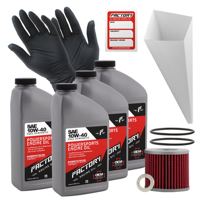 Factory Racing Parts 10W40 4Qt Oil Change Kit Fits Suzuki GS1000 GS1000S GS1000G Factory Racing Parts 10W40 4Qt Oil Change Kit Fits Suzuki GS1000 GS1000S GS1000G