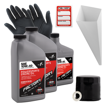 Factory Racing Parts 10W40 2.5Qt Oil Change Kit Fits Suzuki VZ800 Marauder Factory Racing Parts 10W40 2.5Qt Oil Change Kit Fits Suzuki VZ800 Marauder