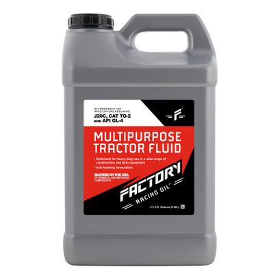 Factory Racing Oil Twin Pack Multipurpose Tractor Fluid - 5 Gallons (2x2.5 Gal bottles) Factory Racing Oil Twin Pack Multipurpose Tractor Fluid - 5 Gallons (2x2.5 Gal bottles)