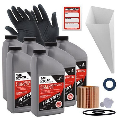 Factory Racing Parts Oil Change Kit Fits Lexus Es350 2019-2021, GS350 2016-2020, LC500h 2018-2021, LS500H 2018-2022  0W-20 Full Synthetic Oil - 6 Quarts Factory Racing Parts Oil Change Kit Fits Lexus Es350 2019-2021, GS350 2016-2020, LC500h 2018-2021, LS500H 2018-2022  0W-20 Full Synthetic Oil - 6 Quarts