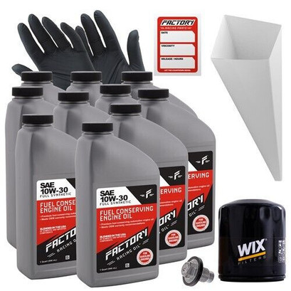Factory Racing Parts Oil Change Kit Fits Dodge Viper 8.0L V10 2000-2002 10W-30 Full Synthetic Oil - 10 Quarts Factory Racing Parts Oil Change Kit Fits Dodge Viper 8.0L V10 2000-2002 10W-30 Full Synthetic Oil - 10 Quarts