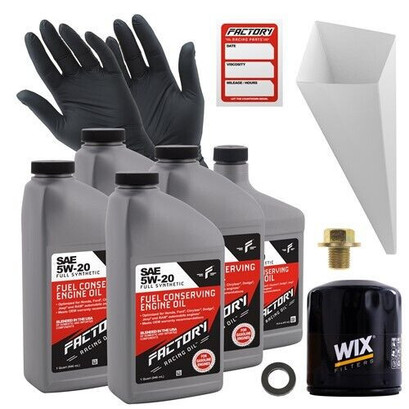 Factory Racing Parts Oil Change Kit Fits Ford C-Max 2013-2018, Fusion 2013-2020 5W-20 Full Synthetic Oil - 4.5 Quarts Factory Racing Parts Oil Change Kit Fits Ford C-Max 2013-2018, Fusion 2013-2020 5W-20 Full Synthetic Oil - 4.5 Quarts