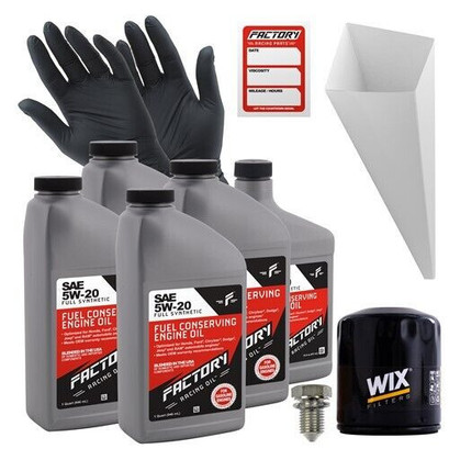 Factory Racing Parts Oil Change Kit Fits Mercury Mariner 2.3L 2005-2008, Milan 2.3L 2006-2008, Mystique 2.0L 1995-1997 5W-20 Full Synthetic Oil - 4.5 Quarts Factory Racing Parts Oil Change Kit Fits Mercury Mariner 2.3L 2005-2008, Milan 2.3L 2006-2008, Mystique 2.0L 1995-1997 5W-20 Full Synthetic Oil - 4.5 Quarts