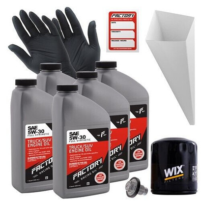 Factory Racing Parts Oil Change Kit Fits Jeep Liberty 2.4L 2002-2005 5W-30 Full Synthetic Oil - 5 Quarts Factory Racing Parts Oil Change Kit Fits Jeep Liberty 2.4L 2002-2005 5W-30 Full Synthetic Oil - 5 Quarts