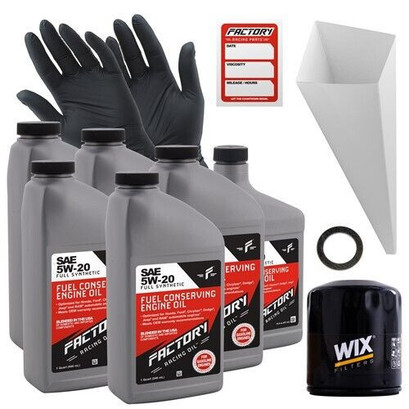 Factory Racing Parts Oil Change Kit Fits Mazda CX-7 2.5L 2010-2012, Tribute 2.5L 2009-2011 5W-20 Full Synthetic Oil - 5.5 Quarts Factory Racing Parts Oil Change Kit Fits Mazda CX-7 2.5L 2010-2012, Tribute 2.5L 2009-2011 5W-20 Full Synthetic Oil - 5.5 Quarts