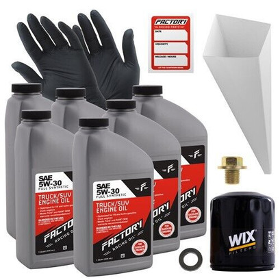Factory Racing Parts Oil Change Kit Fits Ford Bronco Sport 2021-23, Edge 2012-23, Escape 2013-23, Explorer 2012-23, Maverick 2022-23, Mustang 2015-23,Taurus 2013-17 5W-30 Full Synthetic Oil Factory Racing Parts Oil Change Kit Fits Ford Bronco Sport 2021-23, Edge 2012-23, Escape 2013-23, Explorer 2012-23, Maverick 2022-23, Mustang 2015-23,Taurus 2013-17 5W-30 Full Synthetic Oil