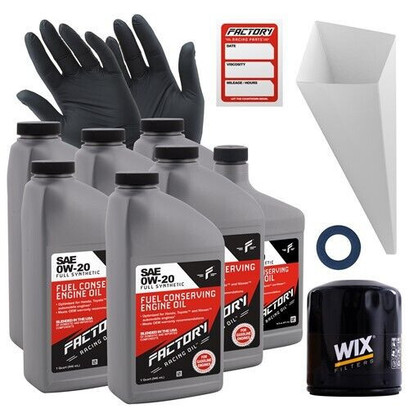 Factory Racing Parts Oil Change Kit Fits Toyota 4Runner 2010, Tacoma 2016-2023 2.7L 0W-20 Full Synthetic Oil - 6.5 Quarts Factory Racing Parts Oil Change Kit Fits Toyota 4Runner 2010, Tacoma 2016-2023 2.7L 0W-20 Full Synthetic Oil - 6.5 Quarts