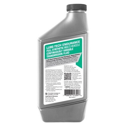 Lube-Tech Endurance Full Synthetic CVT Fluid - Continuously Variable Transmission Fluid - Multi-Vehicle - 1 Quart - Case of 6 Lube-Tech Endurance Full Synthetic CVT Fluid - Continuously Variable Transmission Fluid - Multi-Vehicle - 1 Quart - Case of 6