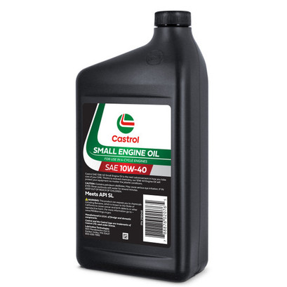 Castrol SAE 10W40 Small Engine Oil For Use in Outdoor Power Equipment, Lawn Mowers, Generators, and More with 4-Cycle Engines – 1 Quart, 12 Pack Castrol SAE 10W40 Small Engine Oil For Use in Outdoor Power Equipment, Lawn Mowers, Generators, and More with 4-Cycle Engines – 1 Quart, 12 Pack