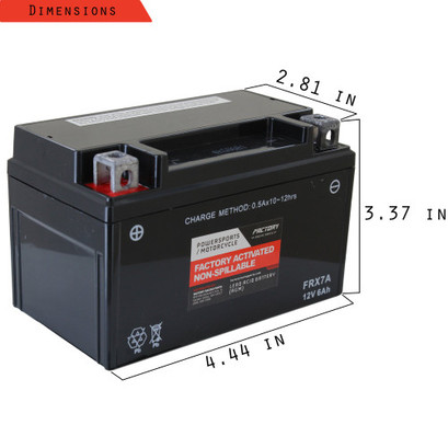 Factory Racing Parts AGM Battery FRX7A For ATVs, Offroad Motorcycles, and Scooters YTX7A-BS, BTX7A-BS Factory Racing Parts AGM Battery FRX7A For ATVs, Offroad Motorcycles, and Scooters YTX7A-BS, BTX7A-BS