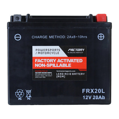Factory Racing Parts AGM Battery FRX20L For Powersports YTX20HL, YTX20HL-BS, YTX20L, YTX20L-BS Factory Racing Parts AGM Battery FRX20L For Powersports YTX20HL, YTX20HL-BS, YTX20L, YTX20L-BS