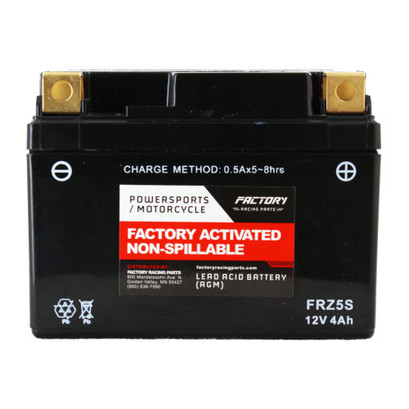 Factory Racing Parts AGM Battery FRZ5S For Motorcycles and Scooters YTZ5S, YTZ5S-BS Factory Racing Parts AGM Battery FRZ5S For Motorcycles and Scooters YTZ5S, YTZ5S-BS