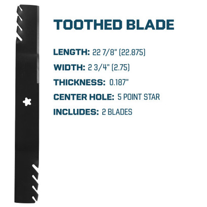 Toothed Mower Blade For Husqvarna Ariens Poulan Pro 46" Decks 403107, 503405380, 532403107, 532405380, 594892801 - 2 Pack Toothed Mower Blade For Husqvarna Ariens Poulan Pro 46" Decks 403107, 503405380, 532403107, 532405380, 594892801 - 2 Pack