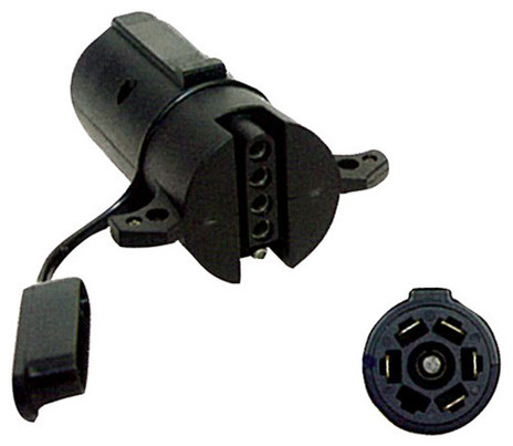 Towing Adapter 7 RV Blade to 5 Flat Connector Vehicle to Trailer Plug In
