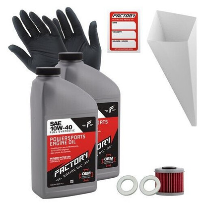 Factory Racing Parts 10W40 2Qt Oil Change Kit Fits Honda TRX450R TRX450ER Factory Racing Parts 10W40 2Qt Oil Change Kit Fits Honda TRX450R TRX450ER