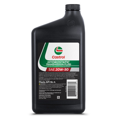 Castrol SAE 20W50 Hydrostatic Transmission Fluid For Use in Outdoor Power Equipment – API GL-4 – 1 Quart castrol Castrol SAE 20W50 Hydrostatic Transmission Fluid For Use in Outdoor Power Equipment – API GL-4 – 1 Quart castrol