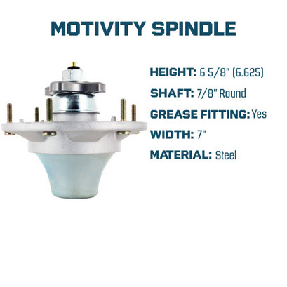MOTIVITY Mower Blade & Spindle Kit Fits John Deere Z810A Z820A Z910A Z915B Z920A Z920M 48" Decks M136194 TCA17517 MOTIVITY Mower Blade & Spindle Kit Fits John Deere Z810A Z820A Z910A Z915B Z920A Z920M 48" Decks M136194 TCA17517