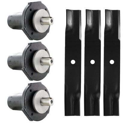 MOTIVITY Mower Blade & Spindle Kit Fits Gravely Pro-Master / Pro-Turn 48 144 148 152 160 48" Decks 00450200, 58810800, 59202600 MOTIVITY Mower Blade & Spindle Kit Fits Gravely Pro-Master / Pro-Turn 48 144 148 152 160 48" Decks 00450200, 58810800, 59202600