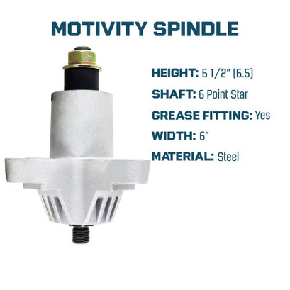 MOTIVITY Mower Blade & Spindle Kit Compatible With Cub Cadet Huskee MTD Toro Troy-Bilt 42" Decks RZT-42 618-0624, 112-0460, 742-04126 MOTIVITY Mower Blade & Spindle Kit Compatible With Cub Cadet Huskee MTD Toro Troy-Bilt 42" Decks RZT-42 618-0624, 112-0460, 742-04126
