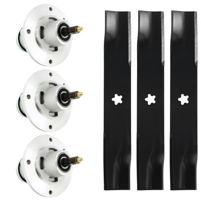 MOTIVITY Mower Blade & Spindle Kit Fits Husqvarna GT48XLS LT130 TS348 Z248F 48" Decks 539112170, 539113425 MOTIVITY Mower Blade & Spindle Kit Fits Husqvarna GT48XLS LT130 TS348 Z248F 48" Decks 539112170, 539113425