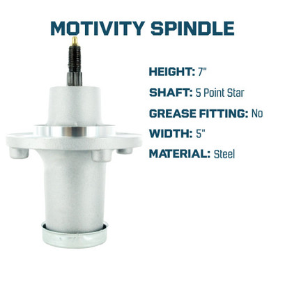 MOTIVITY Mower Blade & Spindle Kit Fits Husqvarna GT48XLS LT130 TS348 Z248F 48" Decks 539112170, 539113425 MOTIVITY Mower Blade & Spindle Kit Fits Husqvarna GT48XLS LT130 TS348 Z248F 48" Decks 539112170, 539113425
