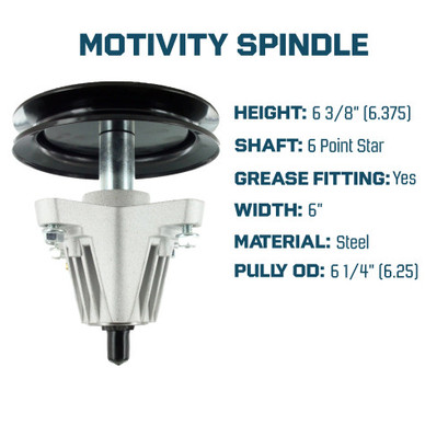 MOTIVITY Mower Blade & Spindle Kit Fits Craftsman Cub Cadet Murray Troy-Bilt 42" Decks 618-04822 918-04889 742-04308 MOTIVITY Mower Blade & Spindle Kit Fits Craftsman Cub Cadet Murray Troy-Bilt 42" Decks 618-04822 918-04889 742-04308