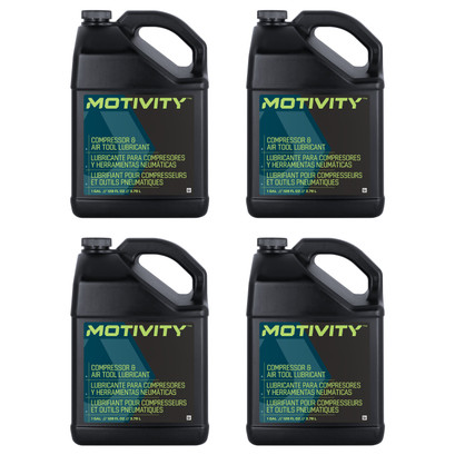 MOTIVITY Compressor & Air Tool Oil, Anti-Wear & Corrosion Protection – 4 Pack (1 gallon bottles)