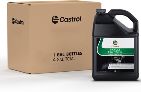 Castrol 2 Cycle Full Synthetic Oil - Small Engine Formula - 50:1 Mix Ratio - Includes Fuel Stabilizer - 4 Pack (1gal) Castrol 2 Cycle Full Synthetic Oil - Small Engine Formula - 50:1 Mix Ratio - Includes Fuel Stabilizer - 4 Pack (1gal)